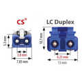 Duplex singlemode patchkabel met CS connector en LC uniboot connector 1 meter
